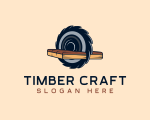 Woodcraft - Round Saw Cutter logo design