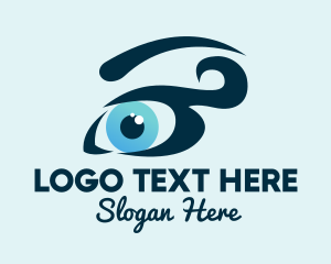 Lash Artist - Pretty Blue Eyes logo design