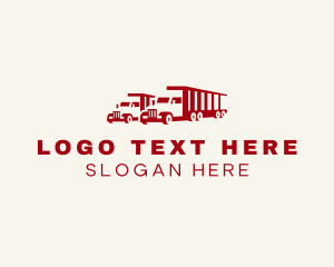 Door To Door - Truck Fleet Delivery logo design
