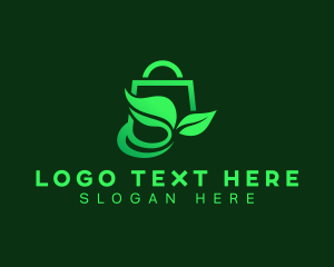 Biodegradable - Organic Shopping Bag logo design