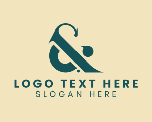 Lettering - Modern Business Ampersand logo design