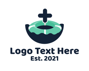 Sea - Lifeguard Buoy Rescue logo design