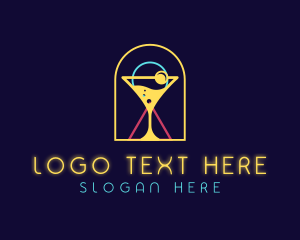 Lemon - Neon Cocktail Club logo design