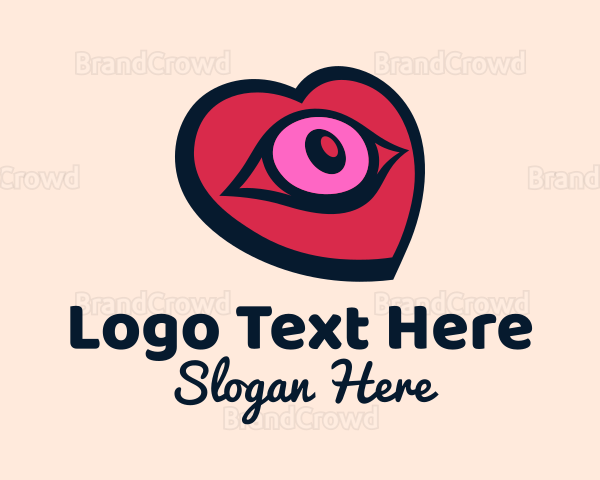 Romantic Heart Eye Logo