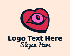 Heart - Romantic Heart Eye logo design