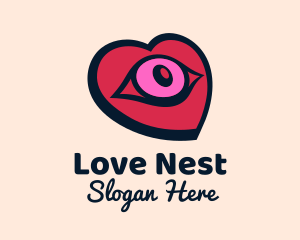 Romantic - Romantic Heart Eye logo design