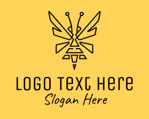 Geometric - Wasp Sting Bee logo design