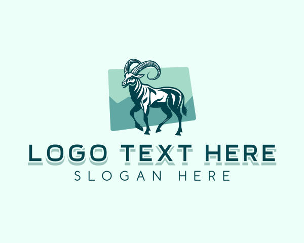 Goat - Switzerland Ibex Goat logo design