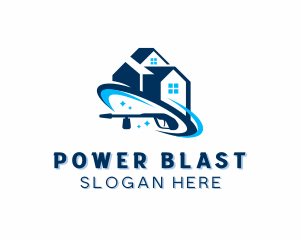 Residential Power Washing Cleaner logo design