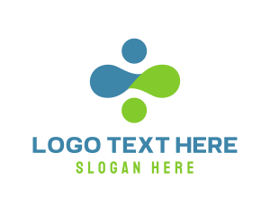 Support Group - Abstract Human Group logo design