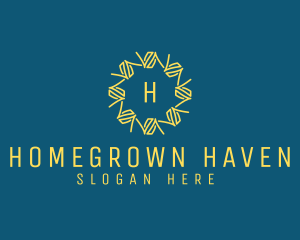 GeometricFlower Interior Designer logo design