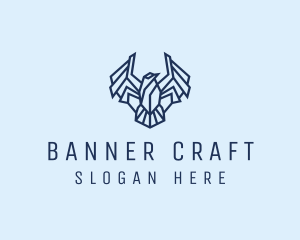 Geometric Wing Bird logo design