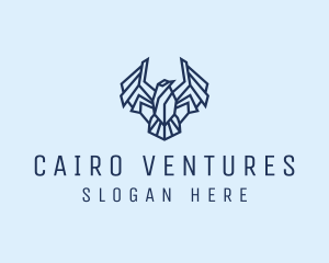 Geometric Wing Bird logo design