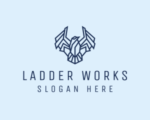 Geometric Wing Bird logo design