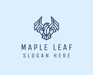 Geometric Wing Bird logo design