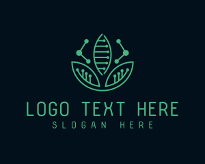 Leaf - Tech Plant Circuit logo design