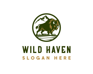 Wild Mountain Bison logo design