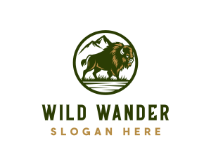 Wild Mountain Bison logo design