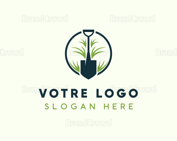 Lawn Shovel Landscaping Logo