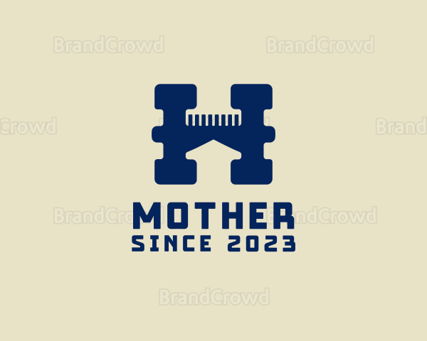 Barber Comb Letter H Logo