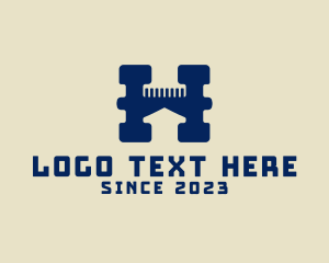 Barber Comb Letter H  Logo