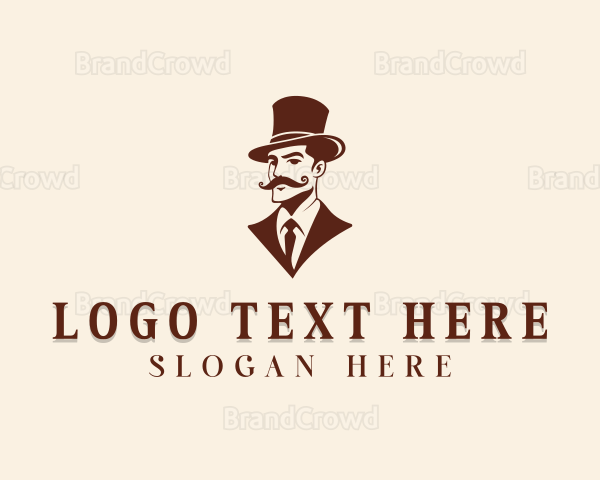 Hipster Fashion Gentleman Logo