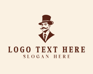 Smoke Pipe - Hipster Fashion Gentleman logo design