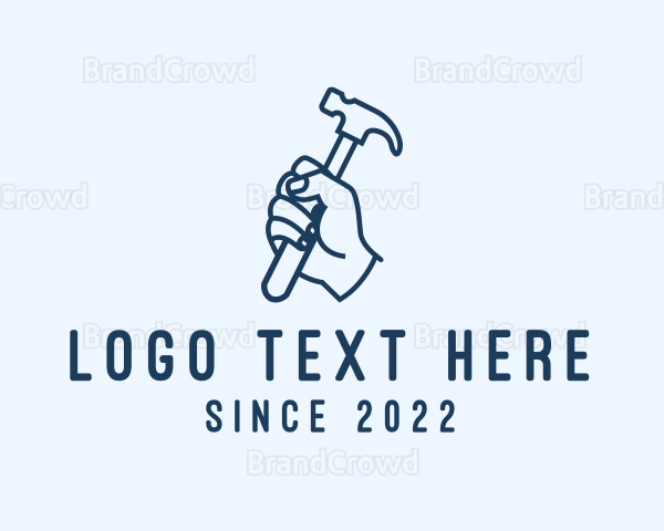 Hammer Carpentry Tool Logo