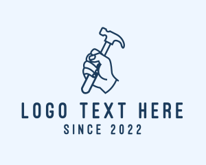 Tool - Hammer Carpentry Tool logo design