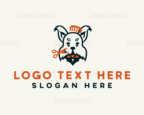 Dog Puppy Grooming Logo