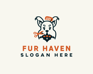 Dog Puppy Grooming logo design