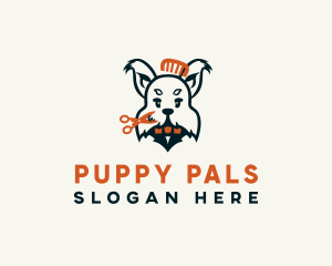 Dog Puppy Grooming logo design