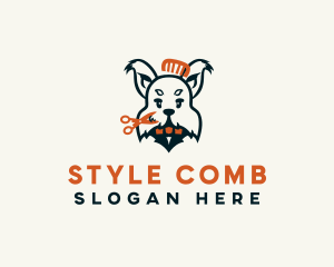 Dog Puppy Grooming logo design