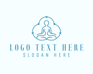 Yoga Symbol - Mindfulness Yoga Meditation logo design