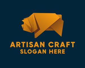 Craft - Pig Origami Craft logo design