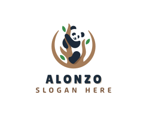 Cute Panda Branch logo design