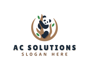 Cute Panda Branch logo design