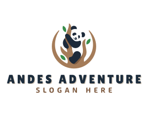 Cute Panda Branch logo design