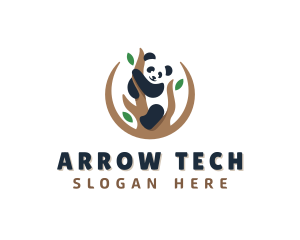 Cute Panda Branch logo design