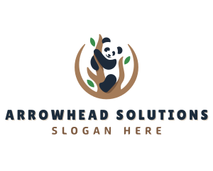 Cute Panda Branch logo design