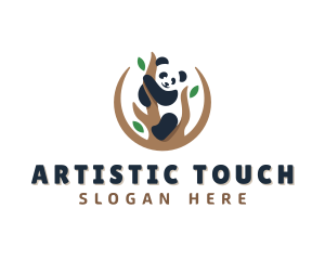 Cute Panda Branch logo design