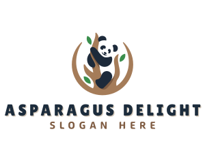 Cute Panda Branch logo design