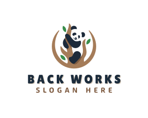 Cute Panda Branch logo design