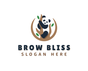 Cute Panda Branch logo design