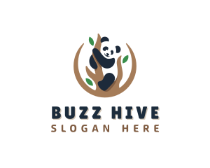 Cute Panda Branch logo design