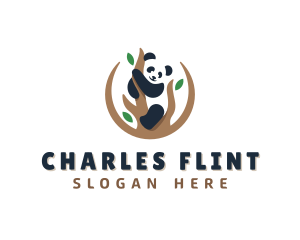 Cute Panda Branch logo design