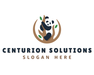 Cute Panda Branch logo design