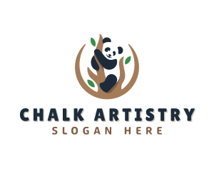 Cute Panda Branch logo design