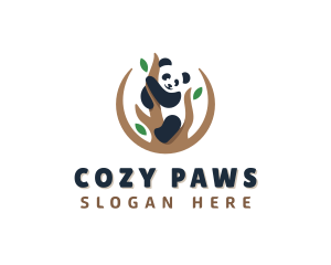 Cute Panda Branch logo design