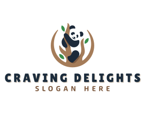 Cute Panda Branch logo design